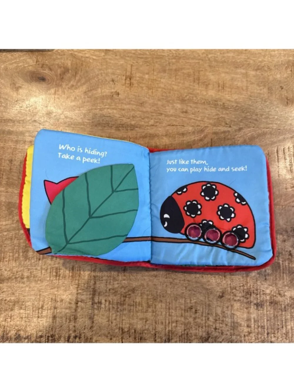Just Like ... the Animals soft cloth Baby Book Peekaboo Rattle Sensory Textured
